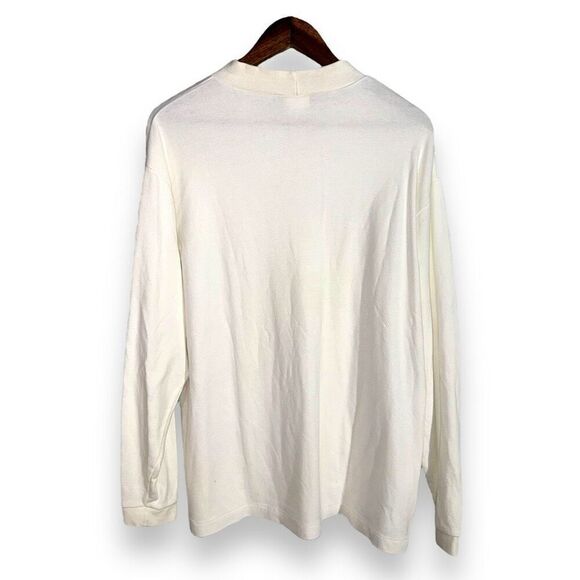 L.L. Bean White Made in USA Mockneck Sweater XL - Picture 7 of 7